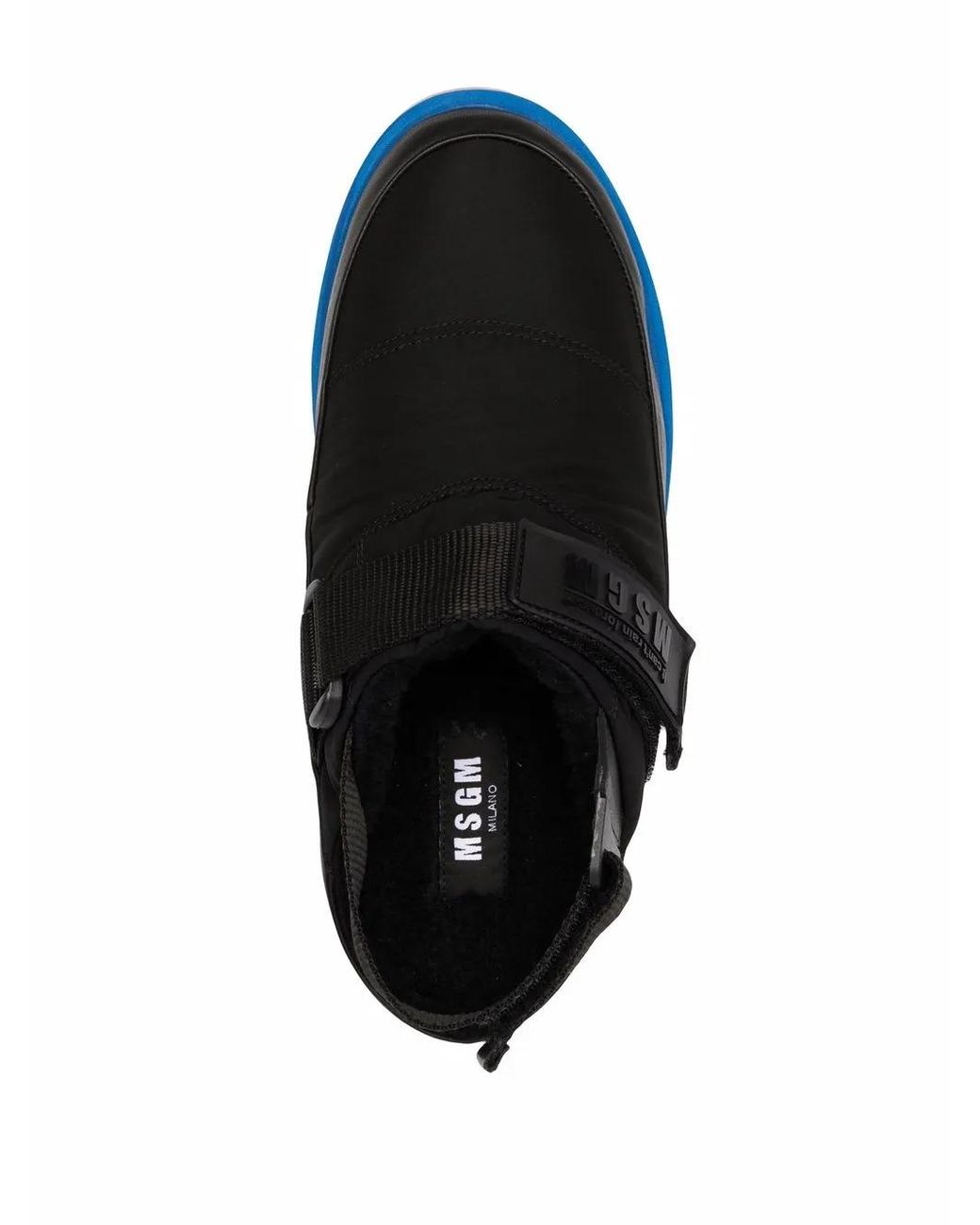 MSGM Black Padded Platform Sneakers