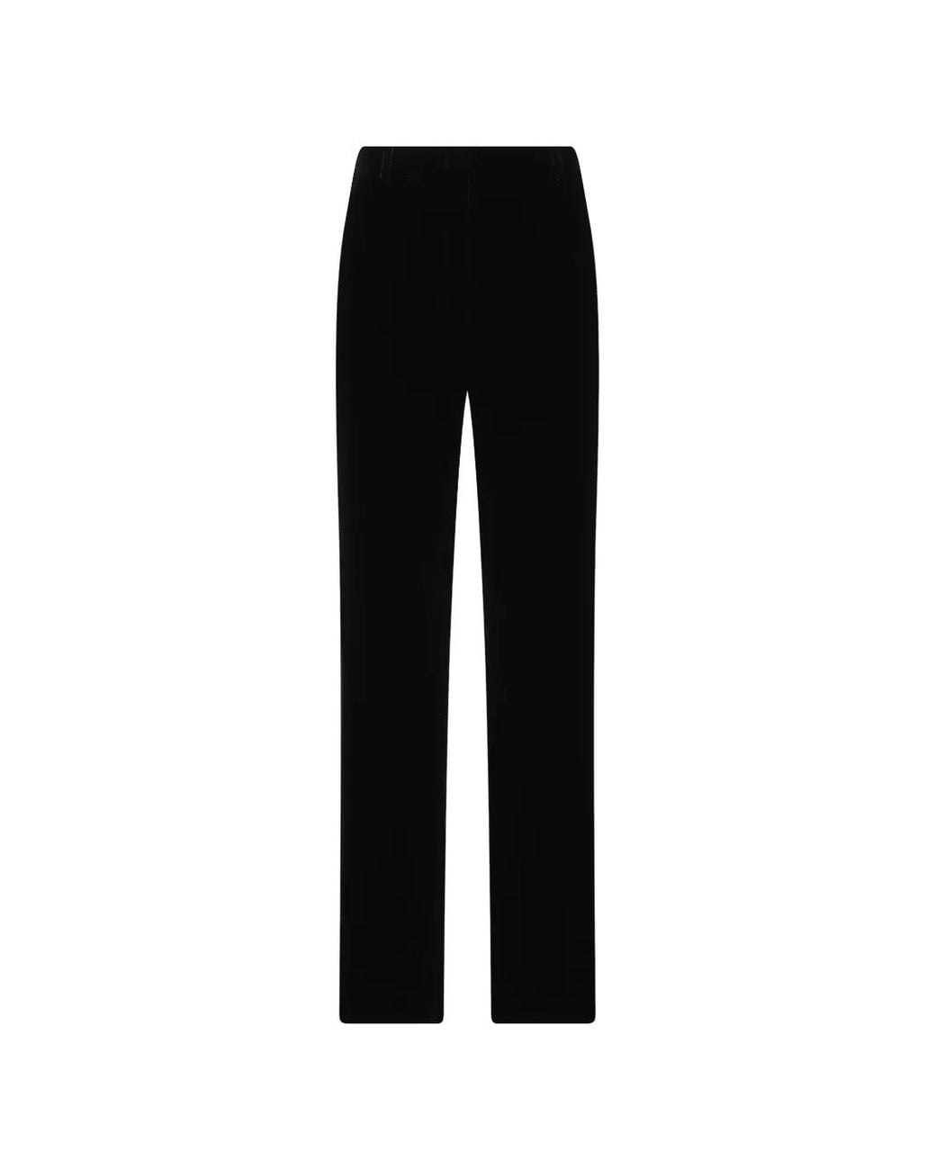 Kiltie Black Andrea Velvet Trousers