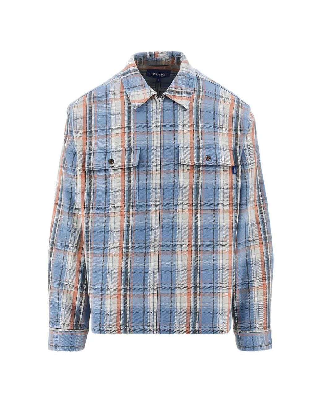 AWAKE NY Blue Rivington Shirt for men