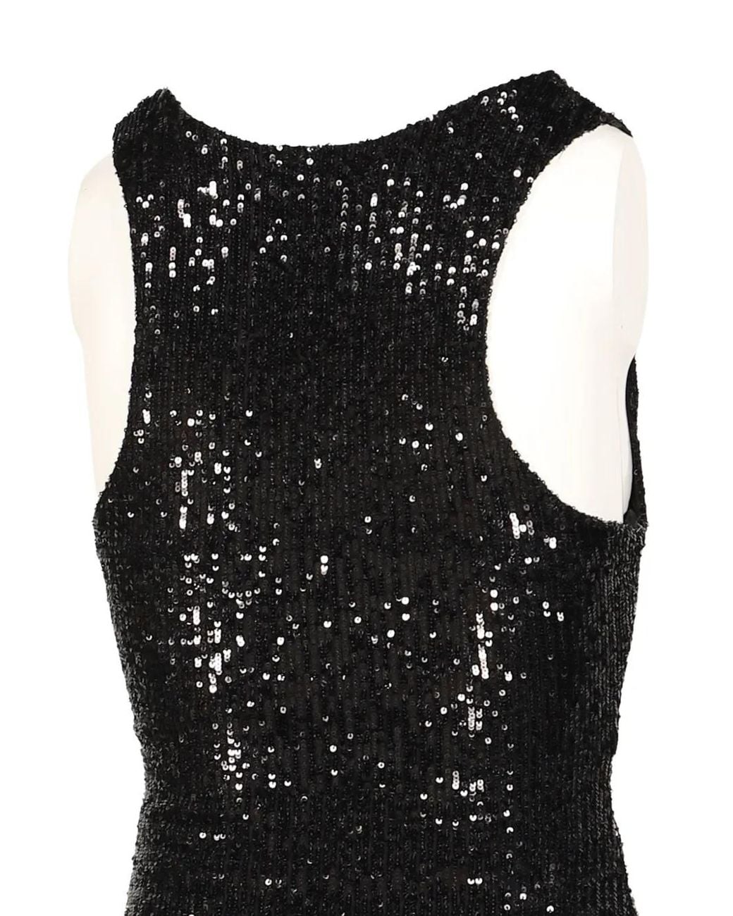 604SERVICE Black Sequin-Embellished Mini Dress