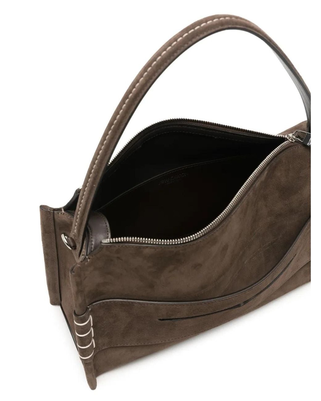 J.W. Anderson Brown Whipstitch-Detail Suede Tote Bag