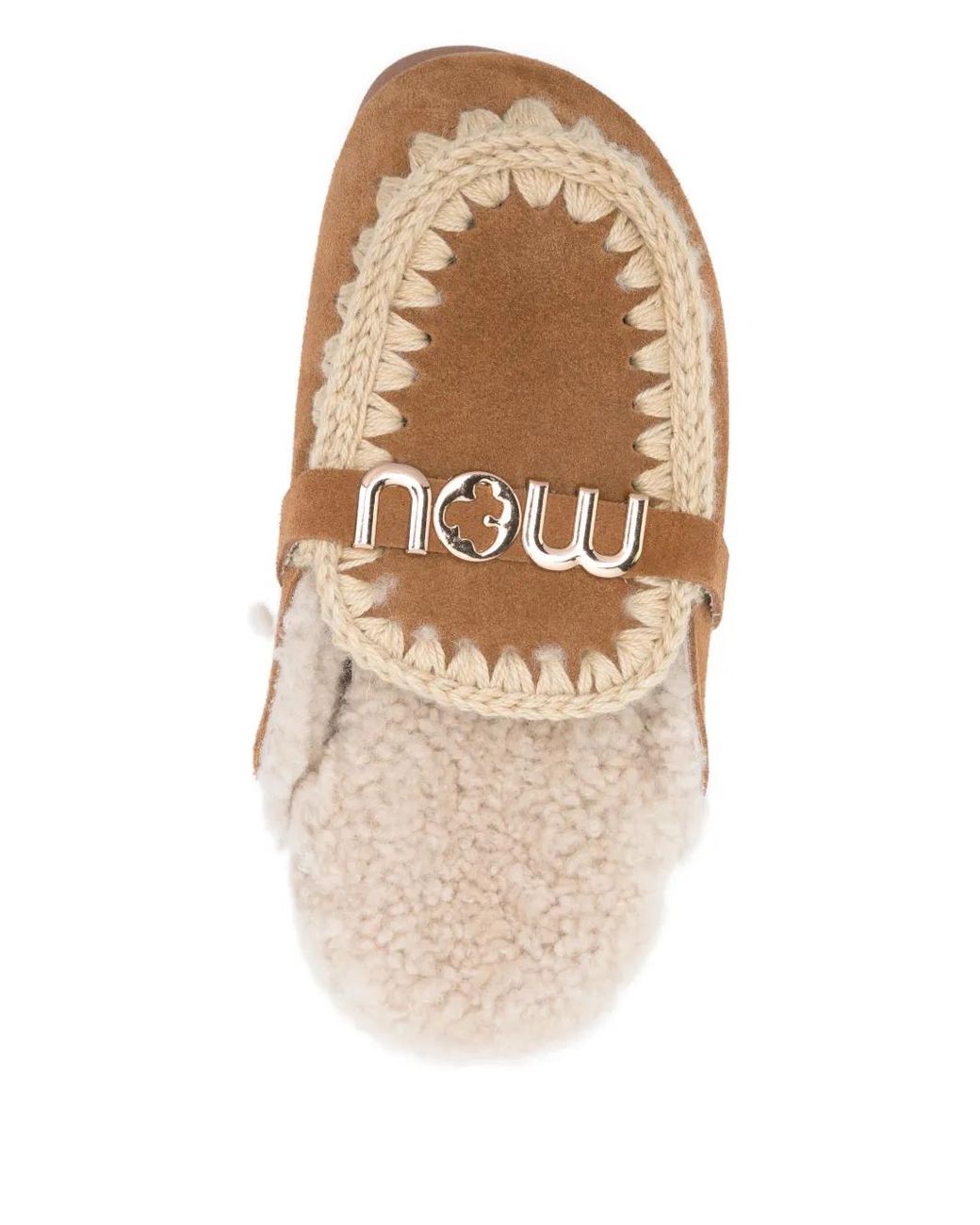Mou Brown Mules Mit Logo-Schild
