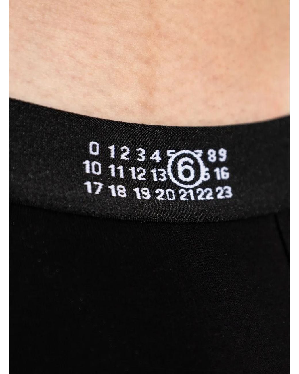 MM6 by Maison Margiela Black Numeric-Logo Briefs for men