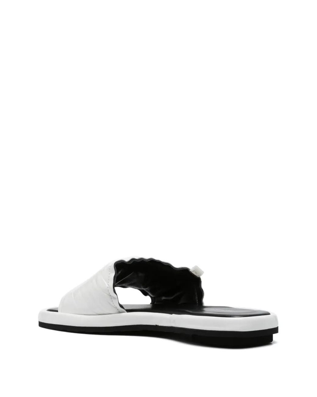 Premiata White Patent Leather Slides