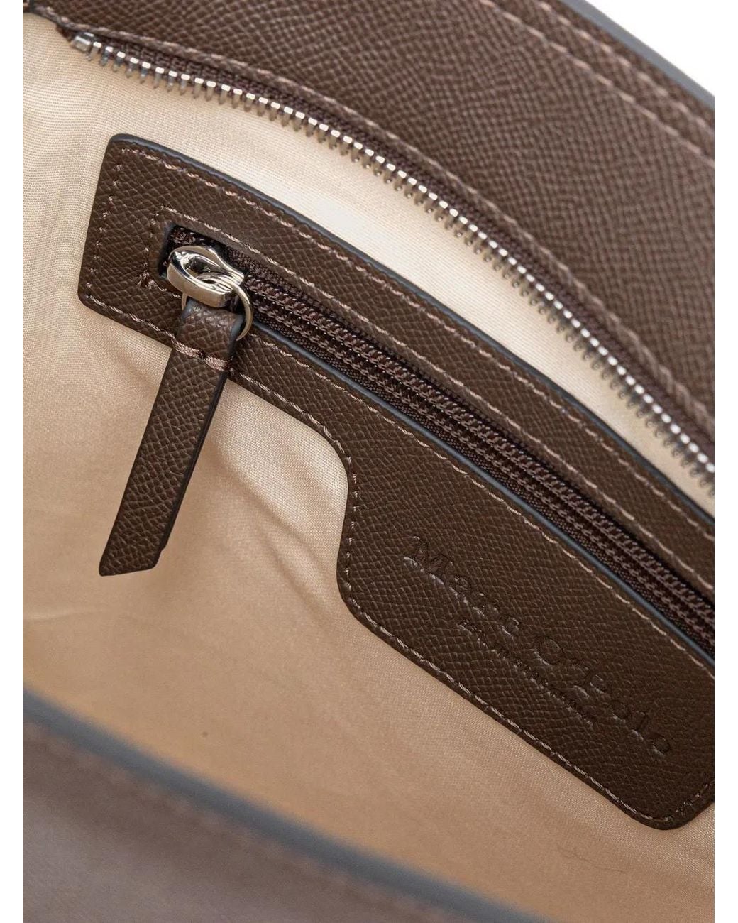 Marc O' Polo Brown Logo-Patch Crossbody Bag