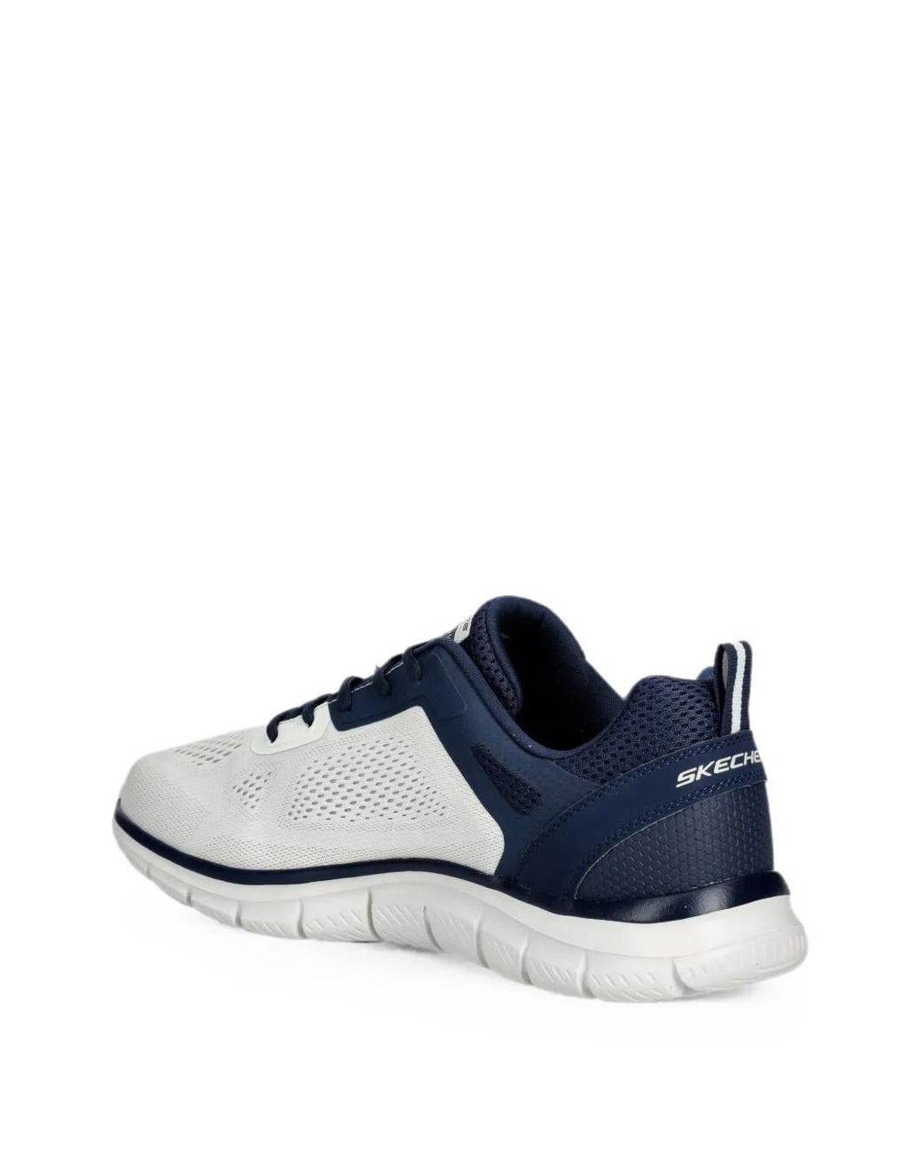 Skechers Blue Track Broader Logo-Patch Mesh Sneakers for men