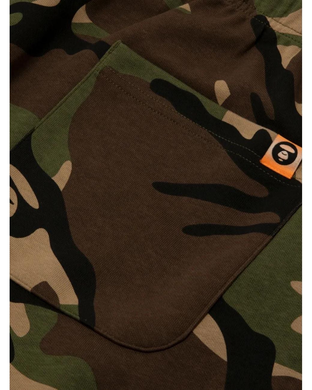 Aape By A Bathing Ape Green Camouflage-Pattern Shorts for men