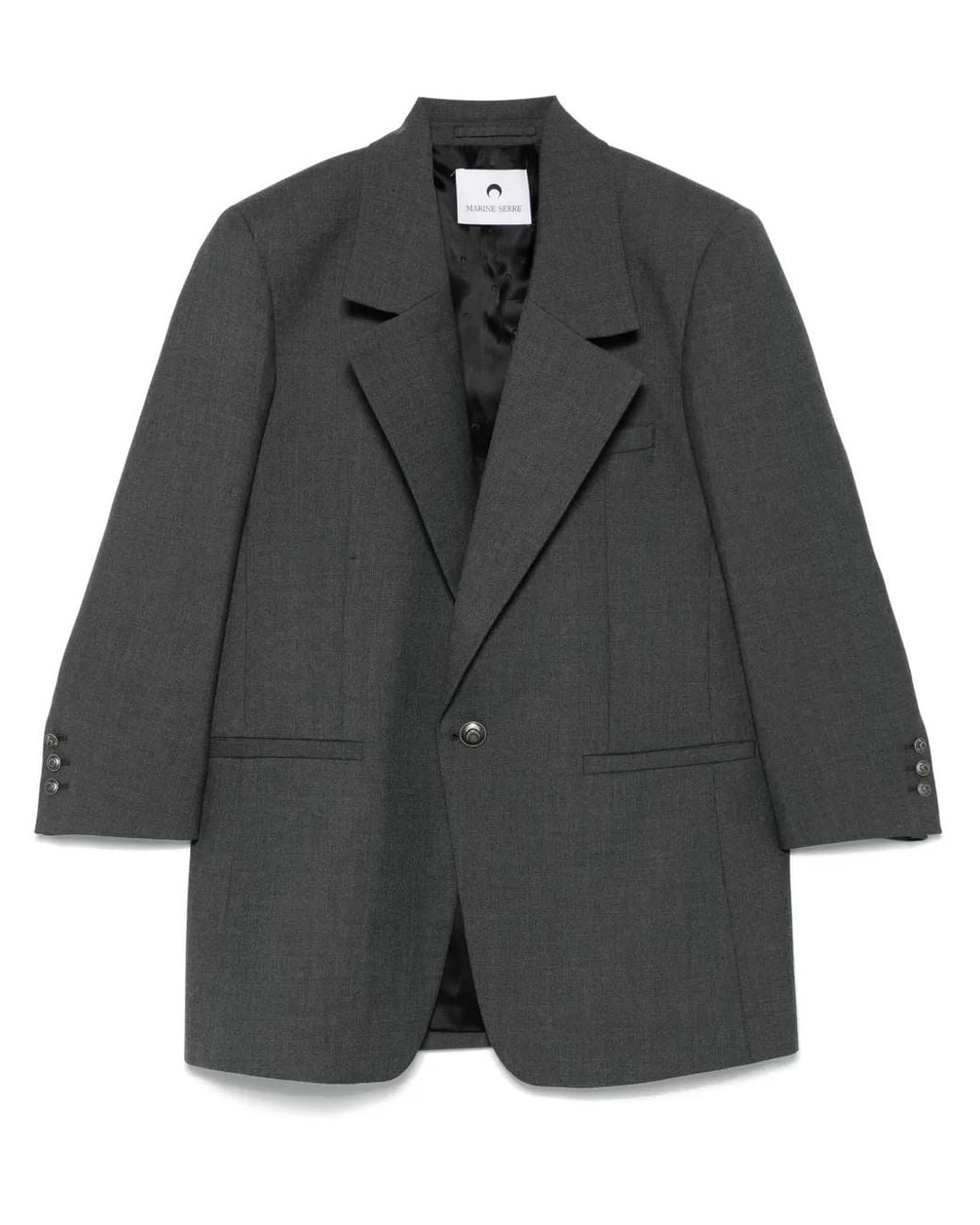 MARINE SERRE Black Tailored Blazer