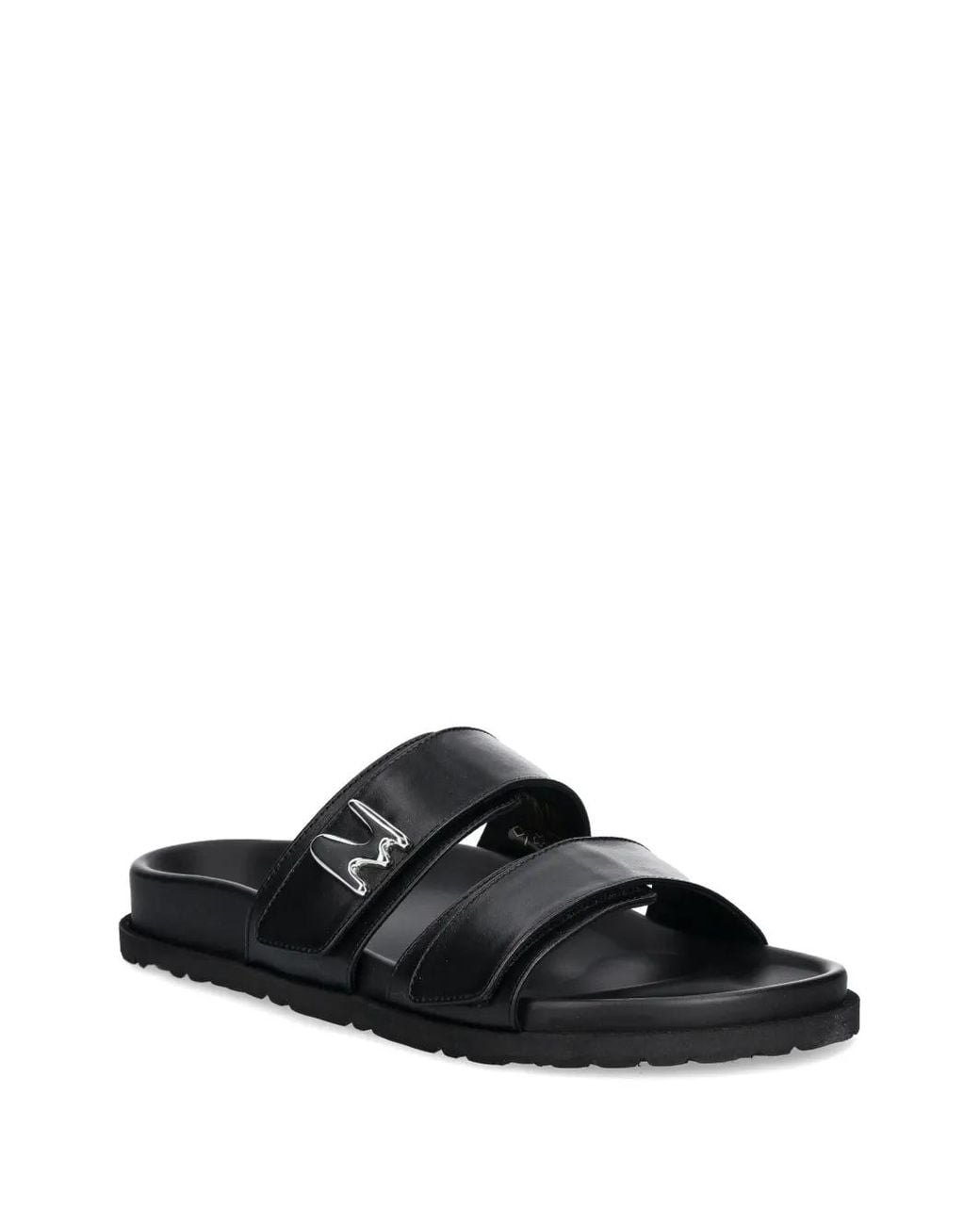 MSGM Black Flat Slides