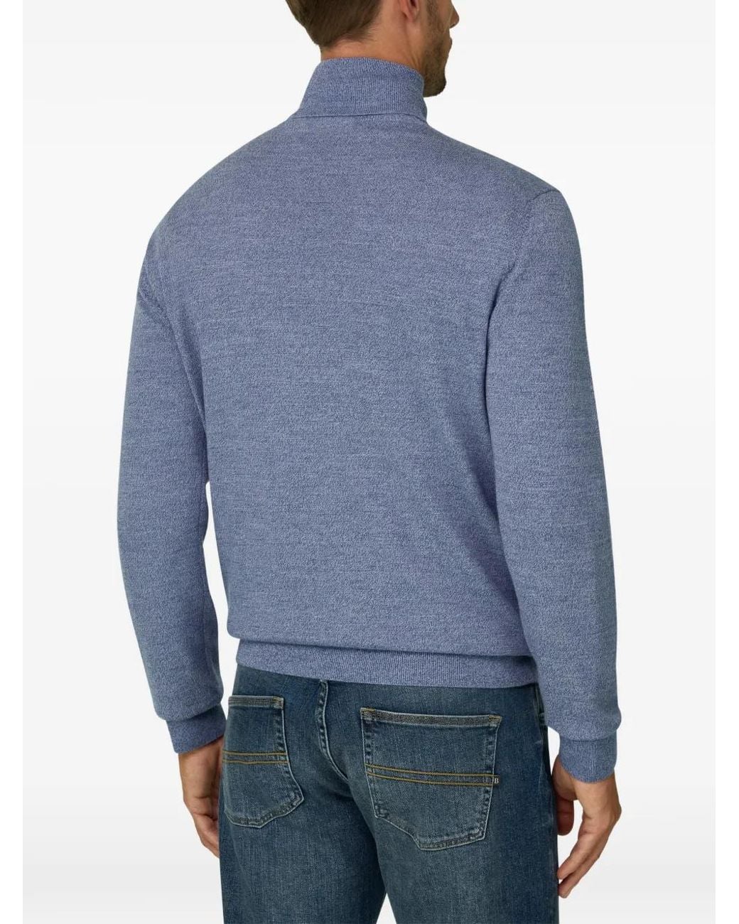 Boggi Blue Turtleneck Jumper for men