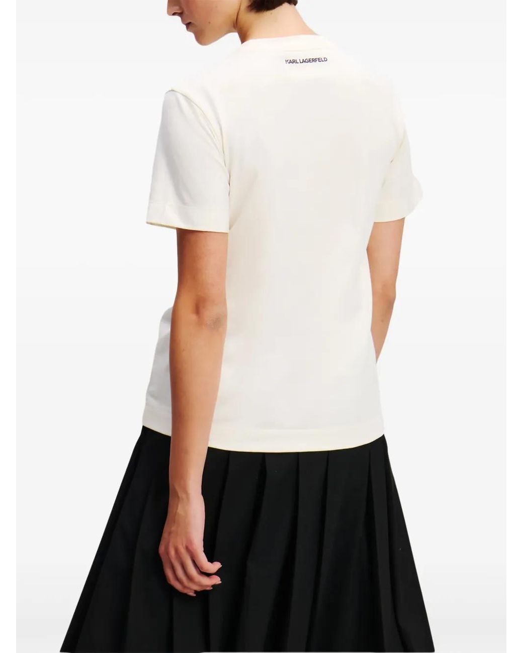 Karl Lagerfeld White T-Shirts And Polos