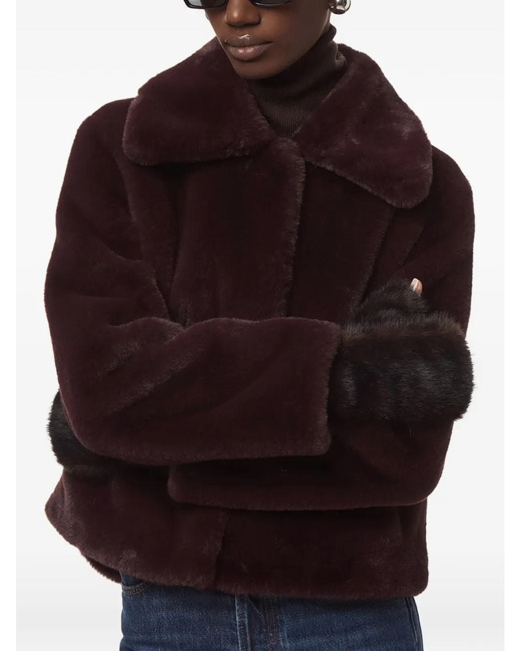 Apparis Black Elis Faux-Fur Coat
