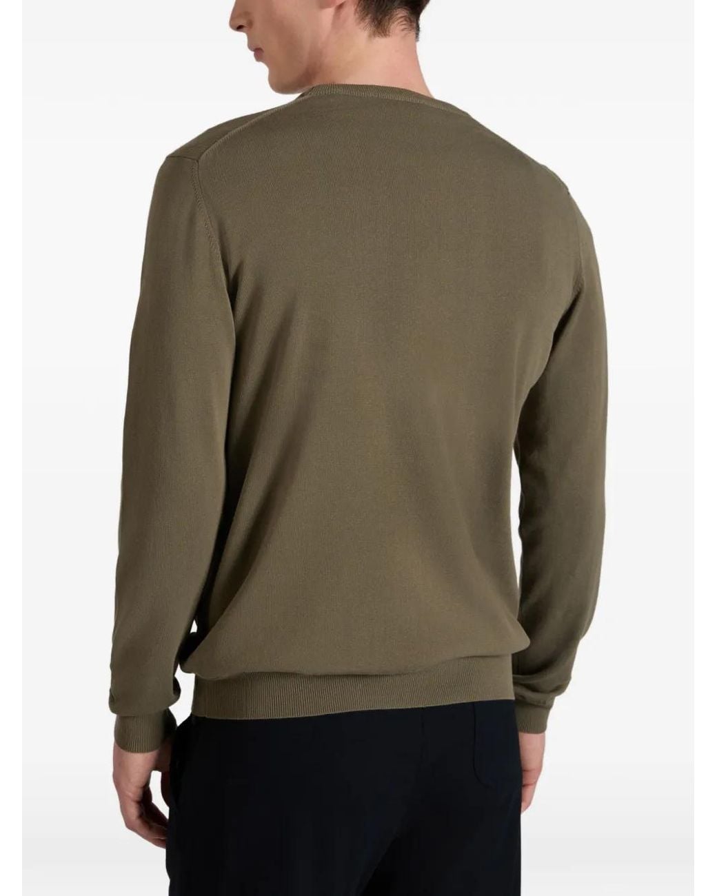 Slowear Green Crew-Neck Sweater for men