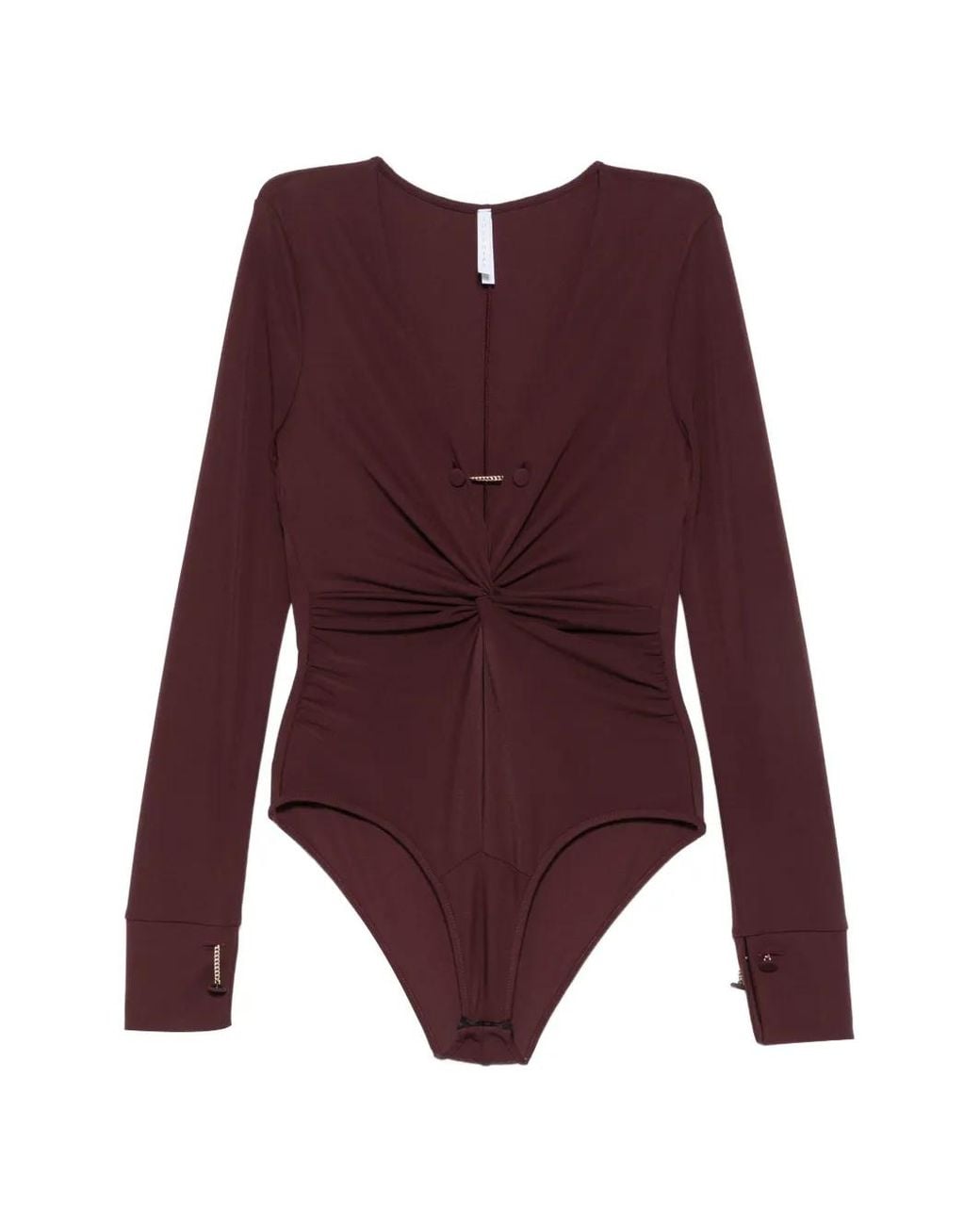 Imperial Purple Twist-Detail V-Neck Bodie