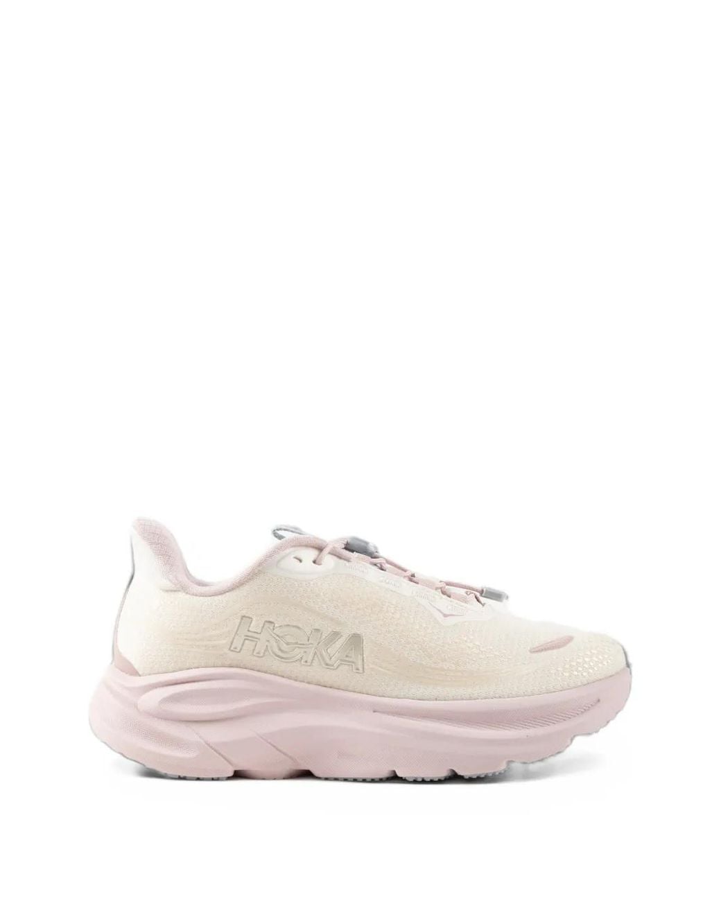 Hoka One One Pink Logo-Print Panelled Sneakers