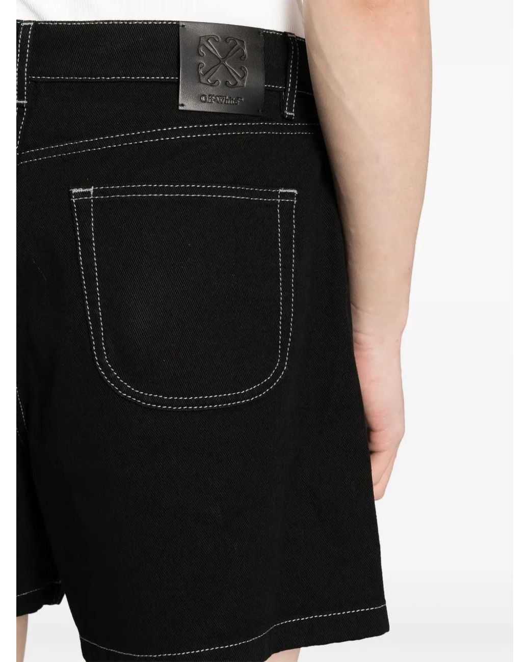 Off-White c/o Virgil Abloh Black Denim Shorts for men