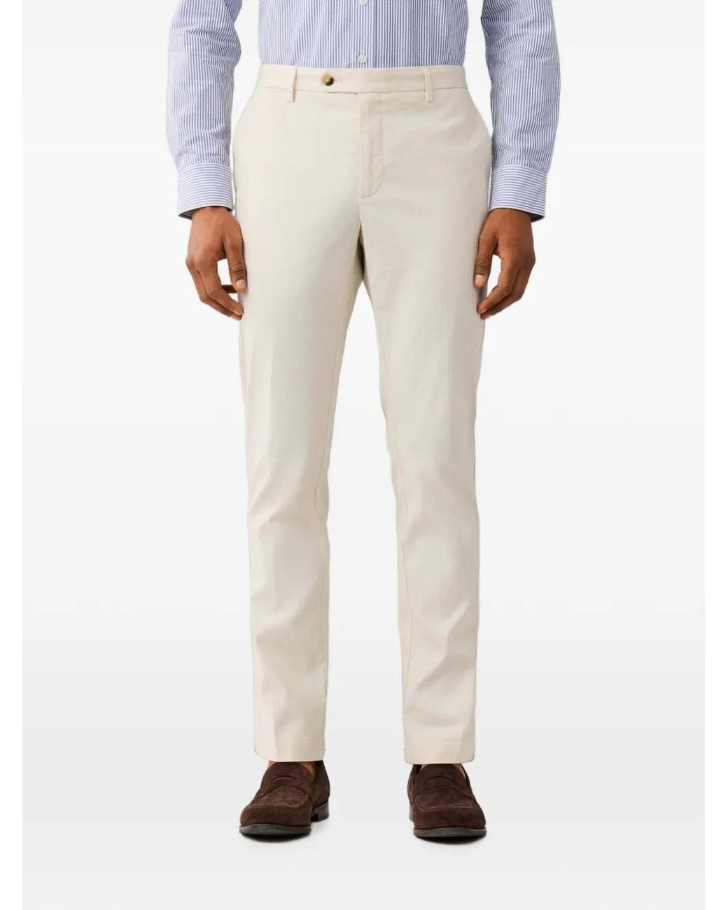Hackett Kensington Chino Met Geribbelde Textuur in het White voor heren