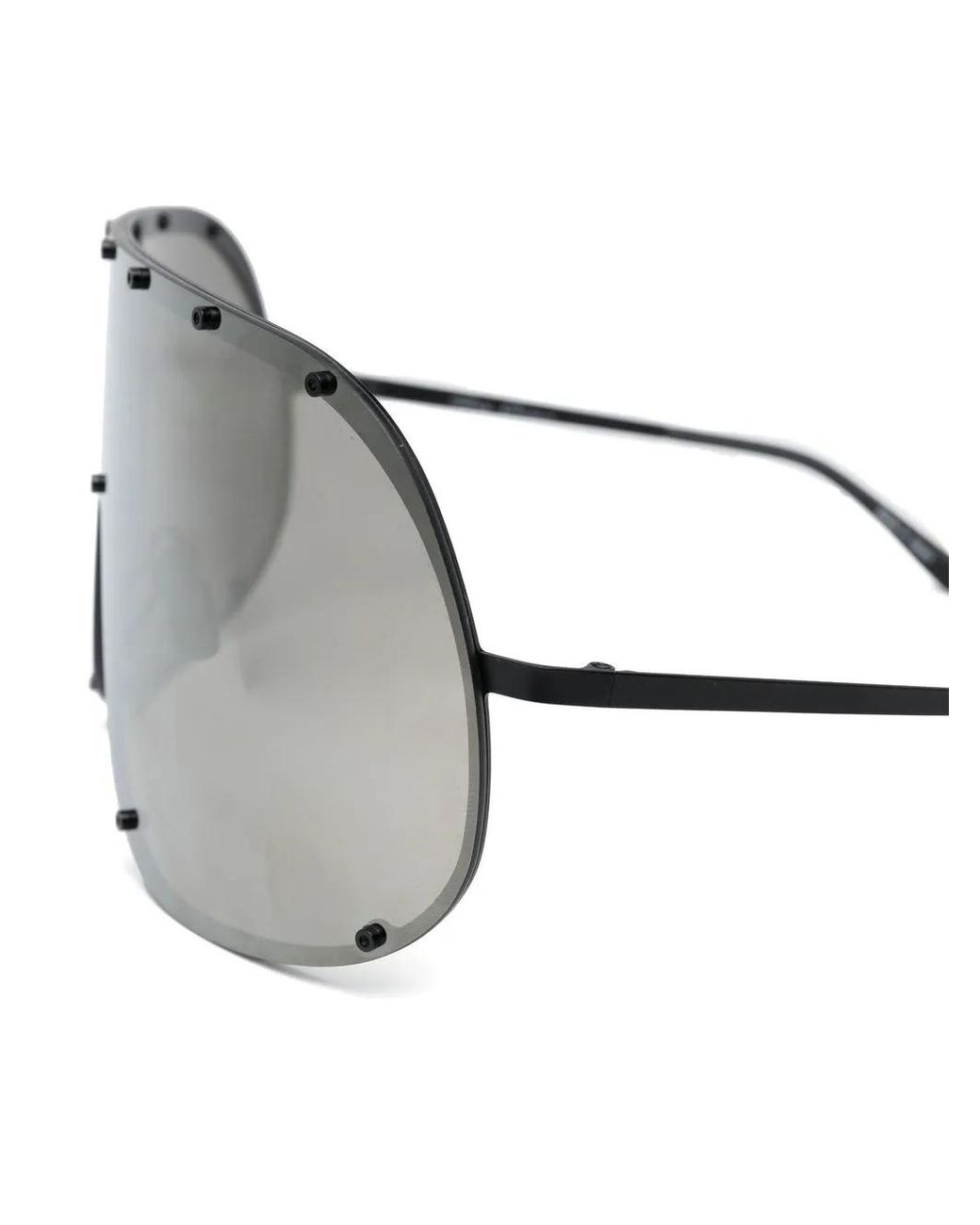 Rick Owens Gray Shield Sunglasses