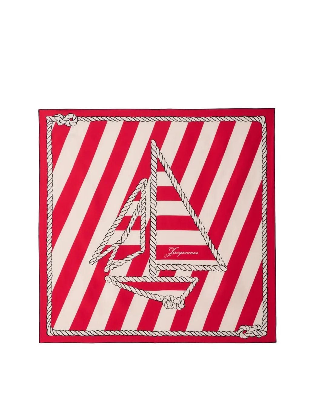 Jacquemus Red The Bateau Corde Scarf