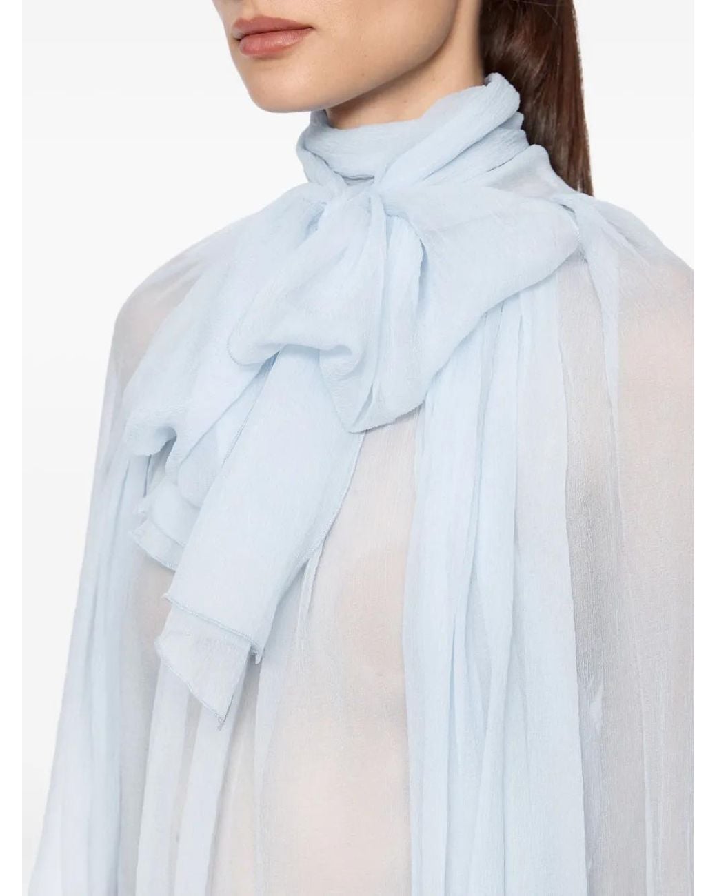 Atu Body Couture White Silk Blouse