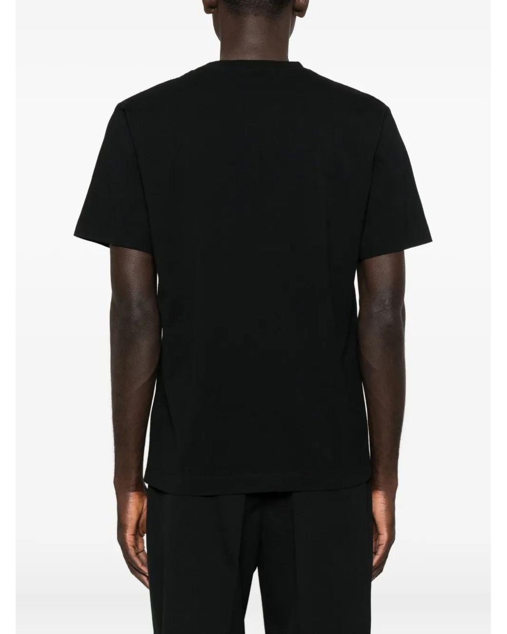 Etudes Studio Black É Logo-Embroidered T-Shirt for men