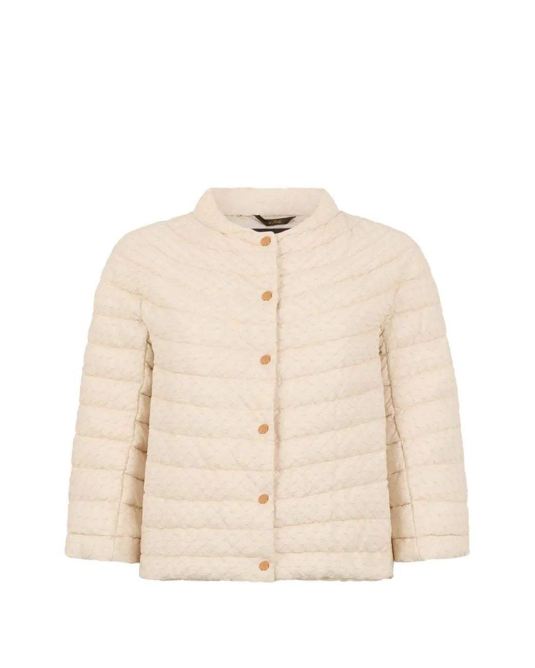 Moorer Natural Button Padded Jacket