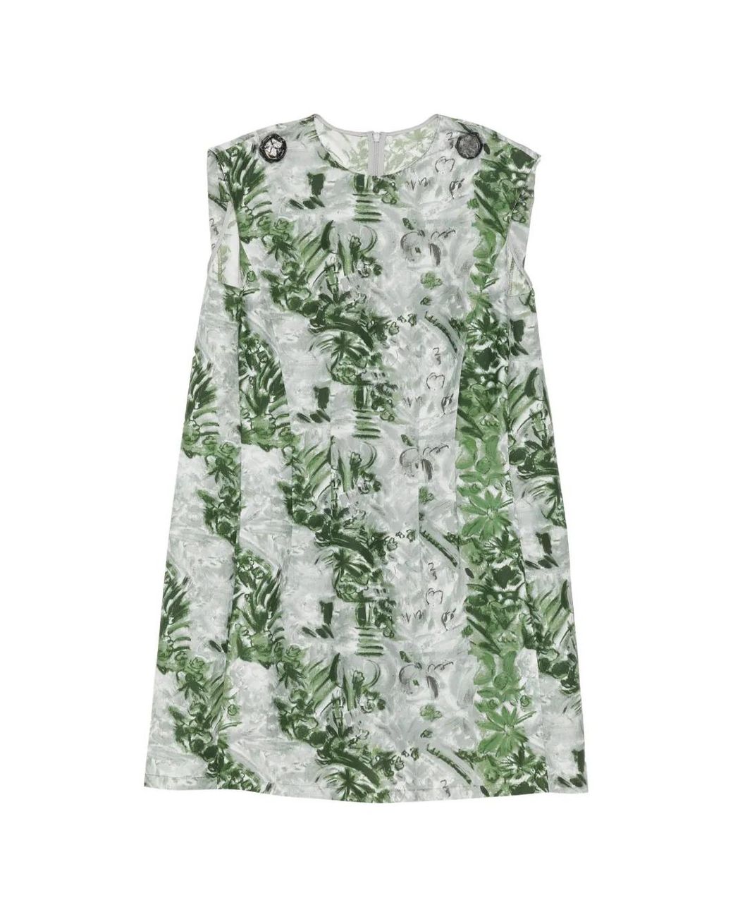 JNBY Green Han-Paint-Printed Floral Dress
