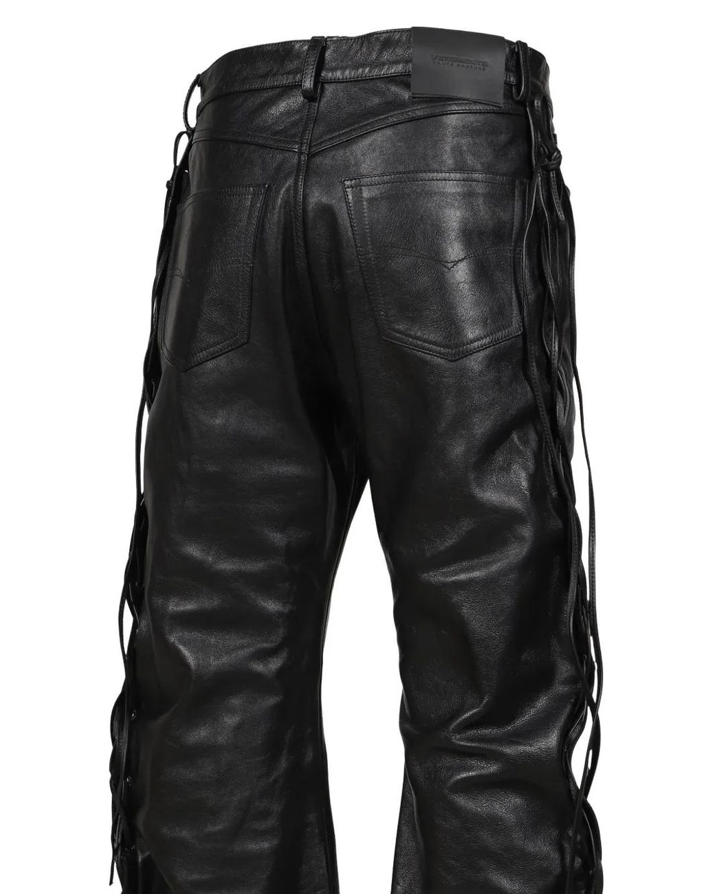 Vetements Black O-Leg Lace-Up Straight-Leg Trousers for men