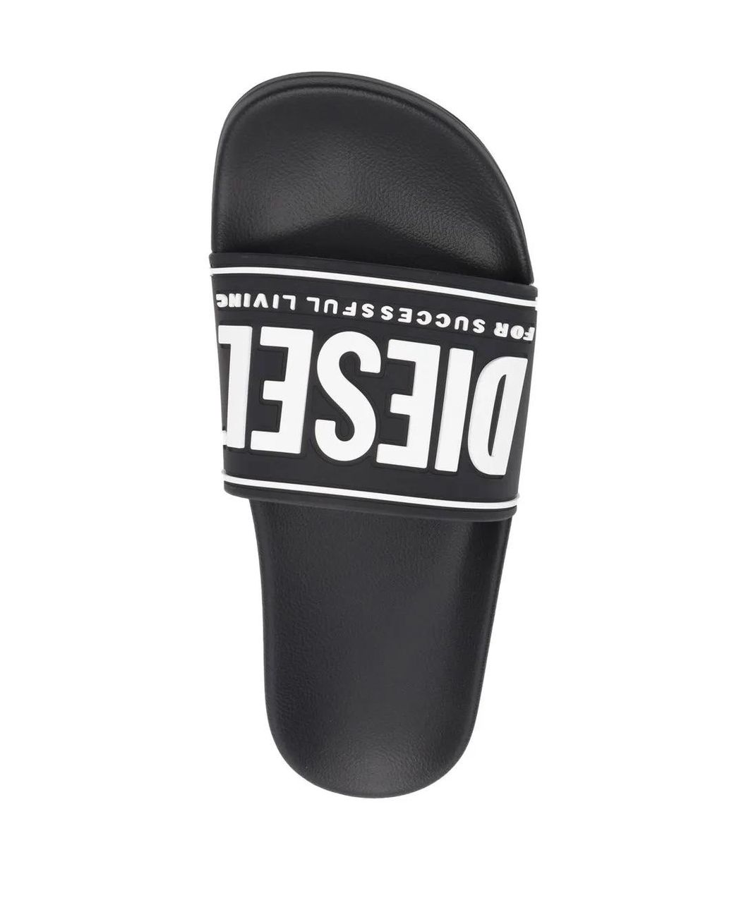 DIESEL White Sa-Mayemi Cc Logo-Embossed Slides