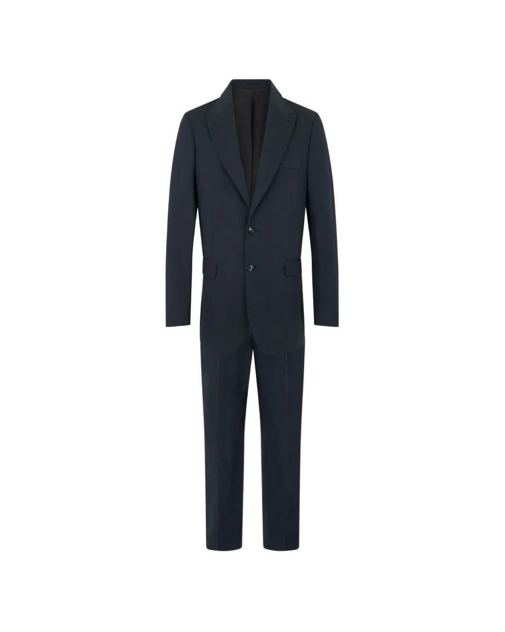 Roberto Cavalli Blue Peak-Lapels Single-Breasted Suit for men
