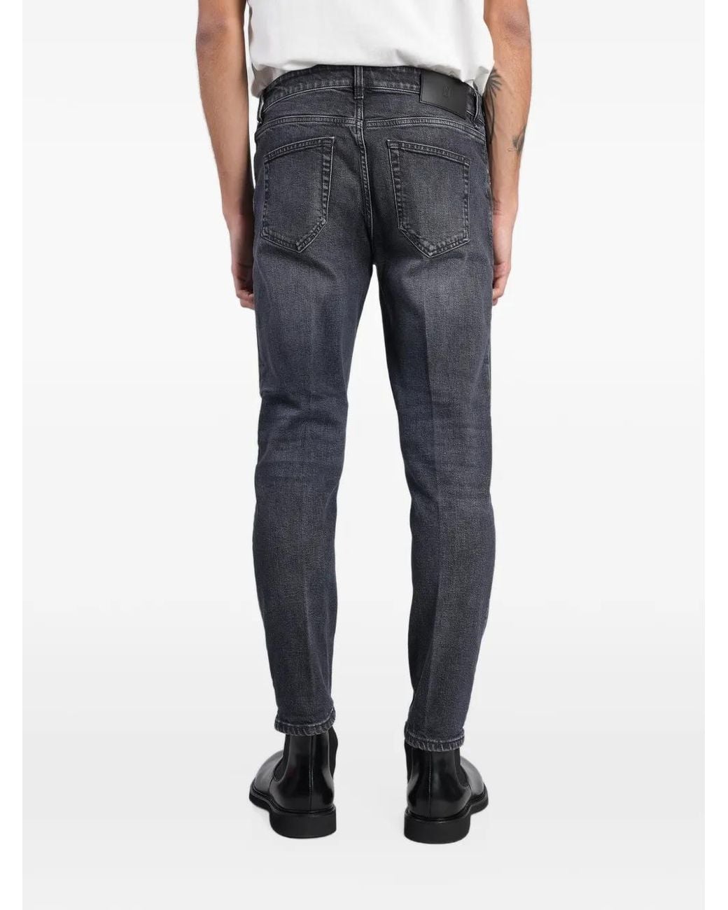 PT Torino Blue Reggae Faded-Effect Slim-Fit Jeans for men