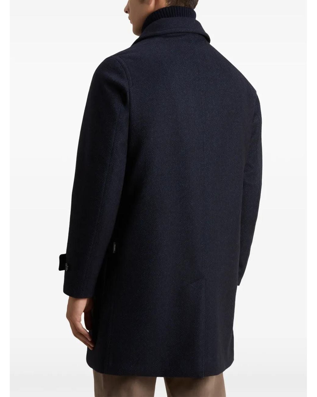 Abrigo Con Motivo De Espiga Woolrich de hombre de color Blue