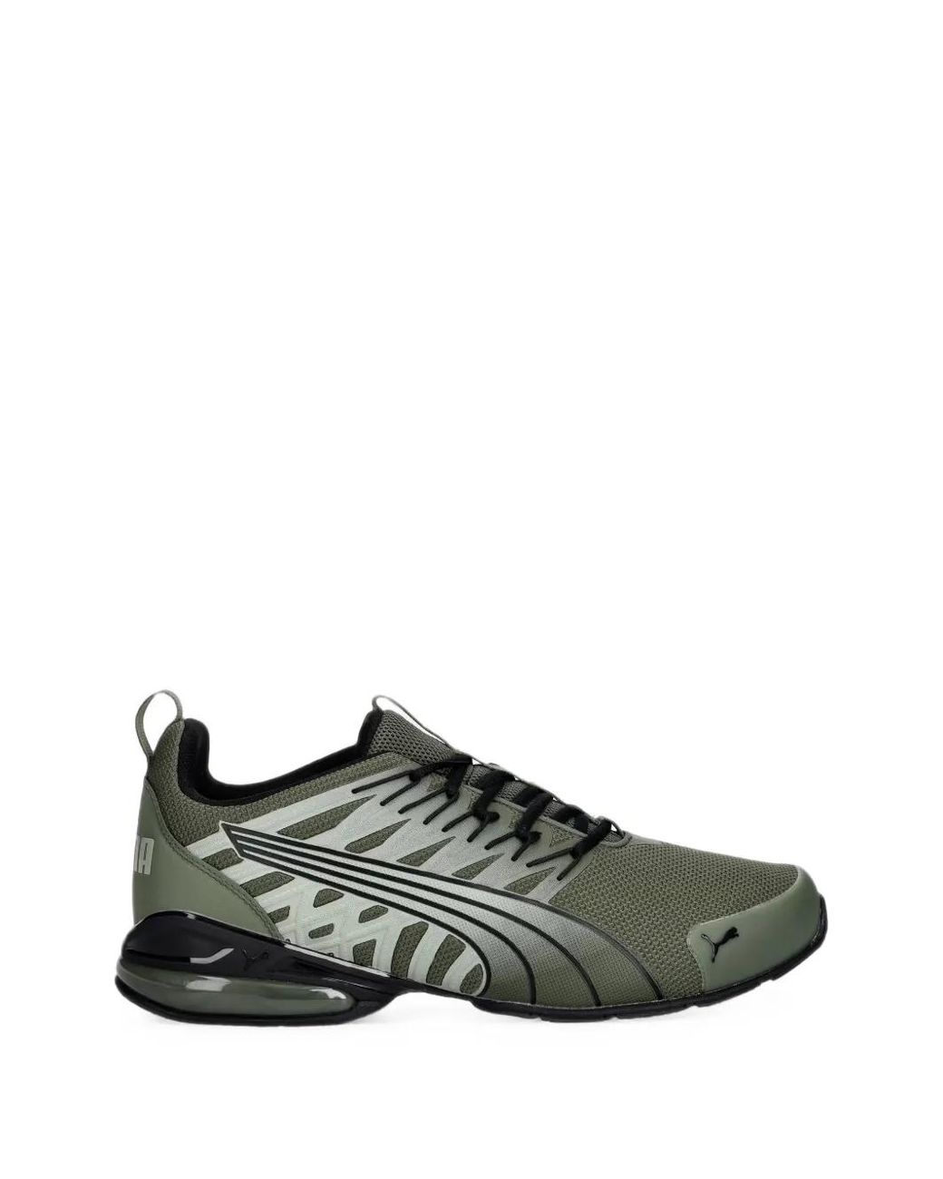 PUMA Green Mesh-Panelled Low-Top Sneakers for men