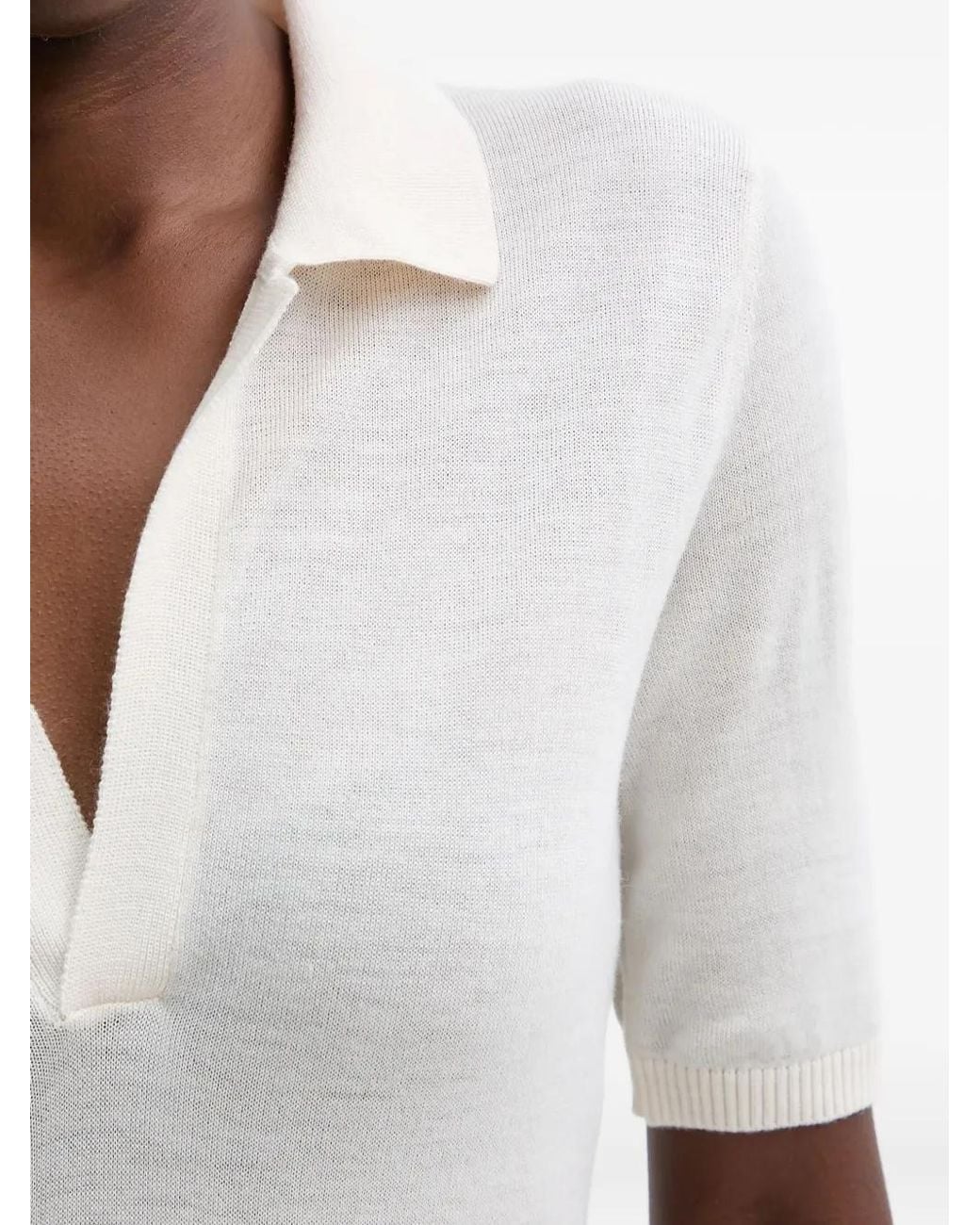SIMONA CORSELLINI White Short-Sleeve Top