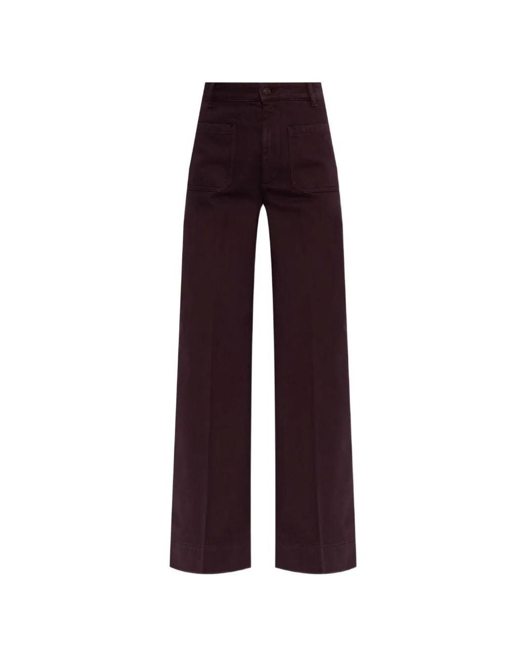 Victoria Beckham Purple Alina Wide-Leg Jeans