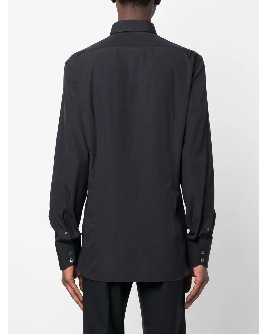 Tom Ford Long Cotton Shirt Black for men