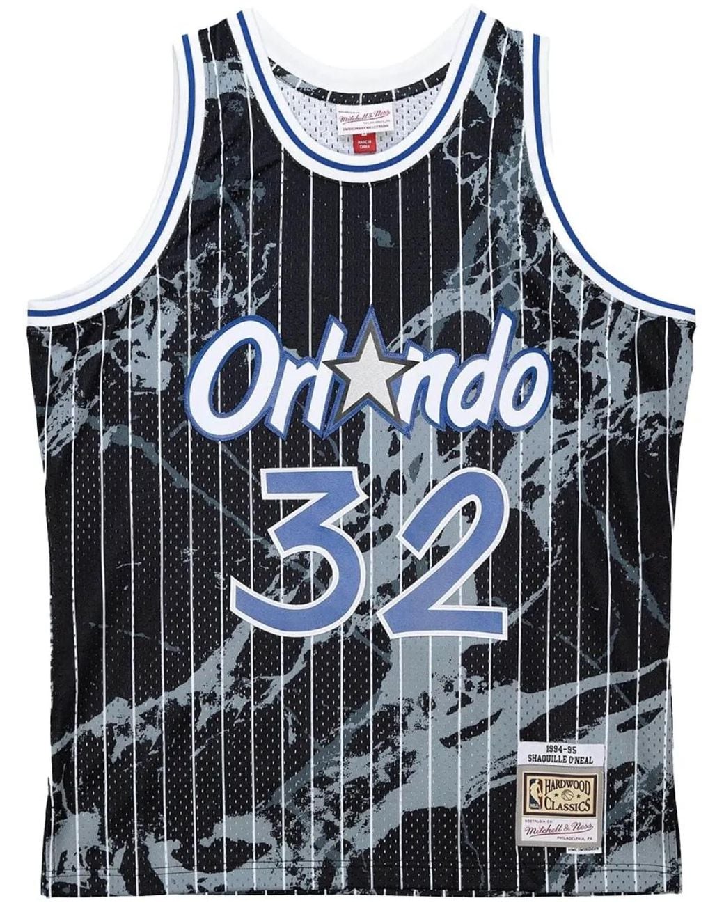 Mitchell & Ness Black "Nba Orlando Magics 1994 Shaquille O'Neal" Marble Swingman Jersey Vest Top for men