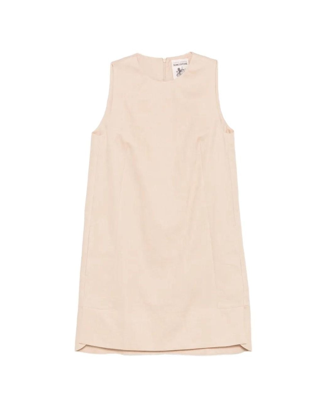 Semicouture Natural Sleeveless Mini Dress