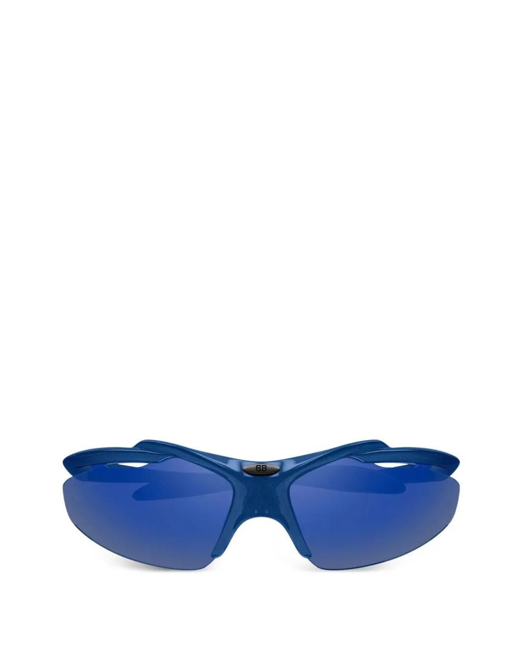 Balenciaga Blue Geometric-Frame Sunglasses