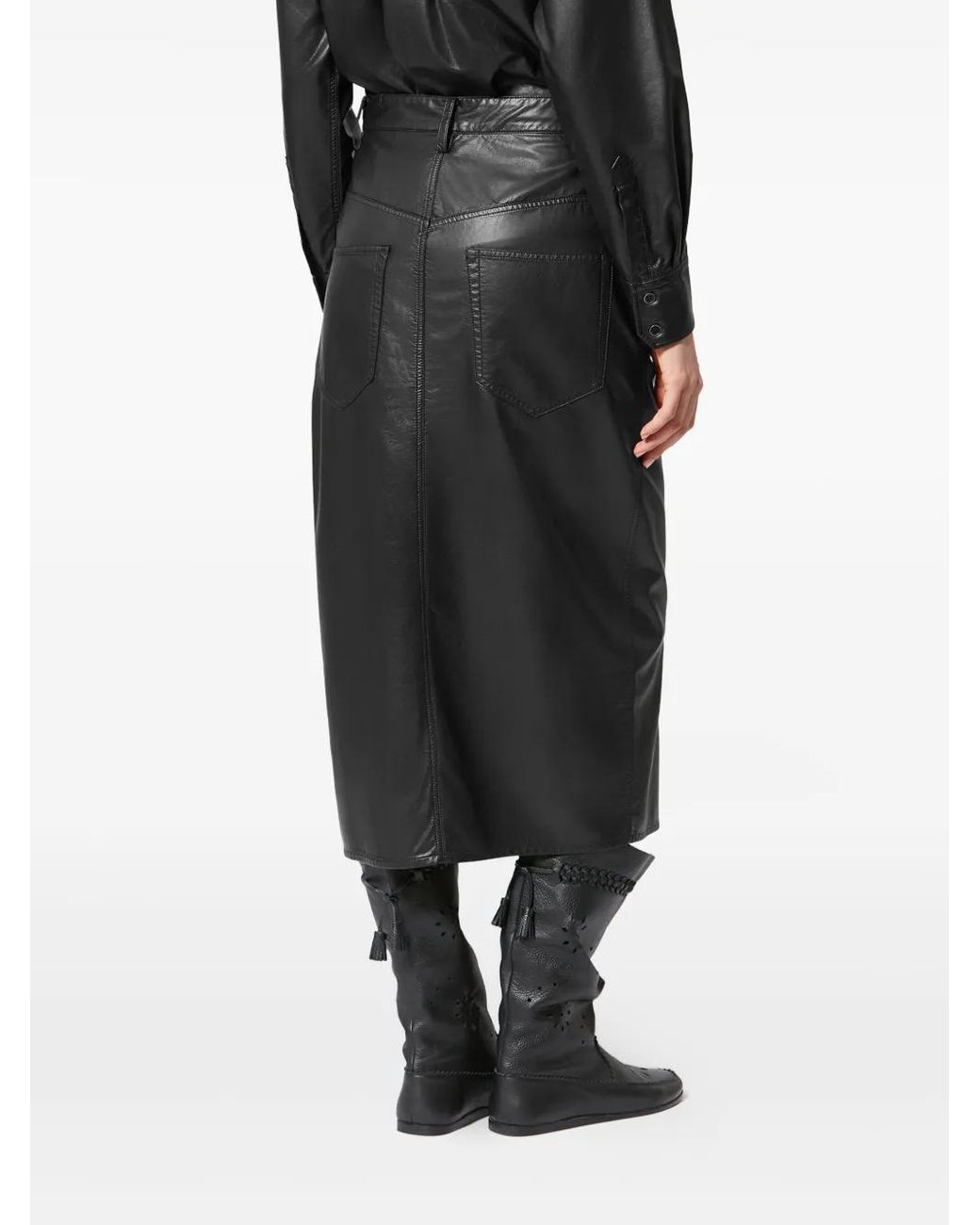 Isabel Marant Black Isabel Marant Etoile Marant Étoile Nilauria Faux Leather Skirt