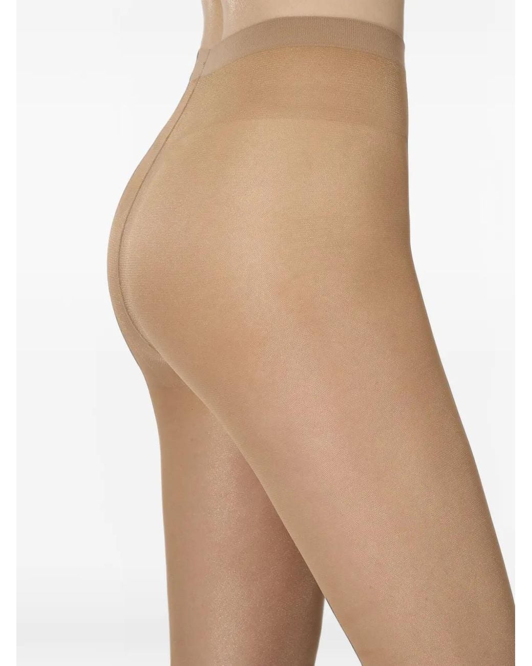 Wolford White Semi-Sheer Support Tights