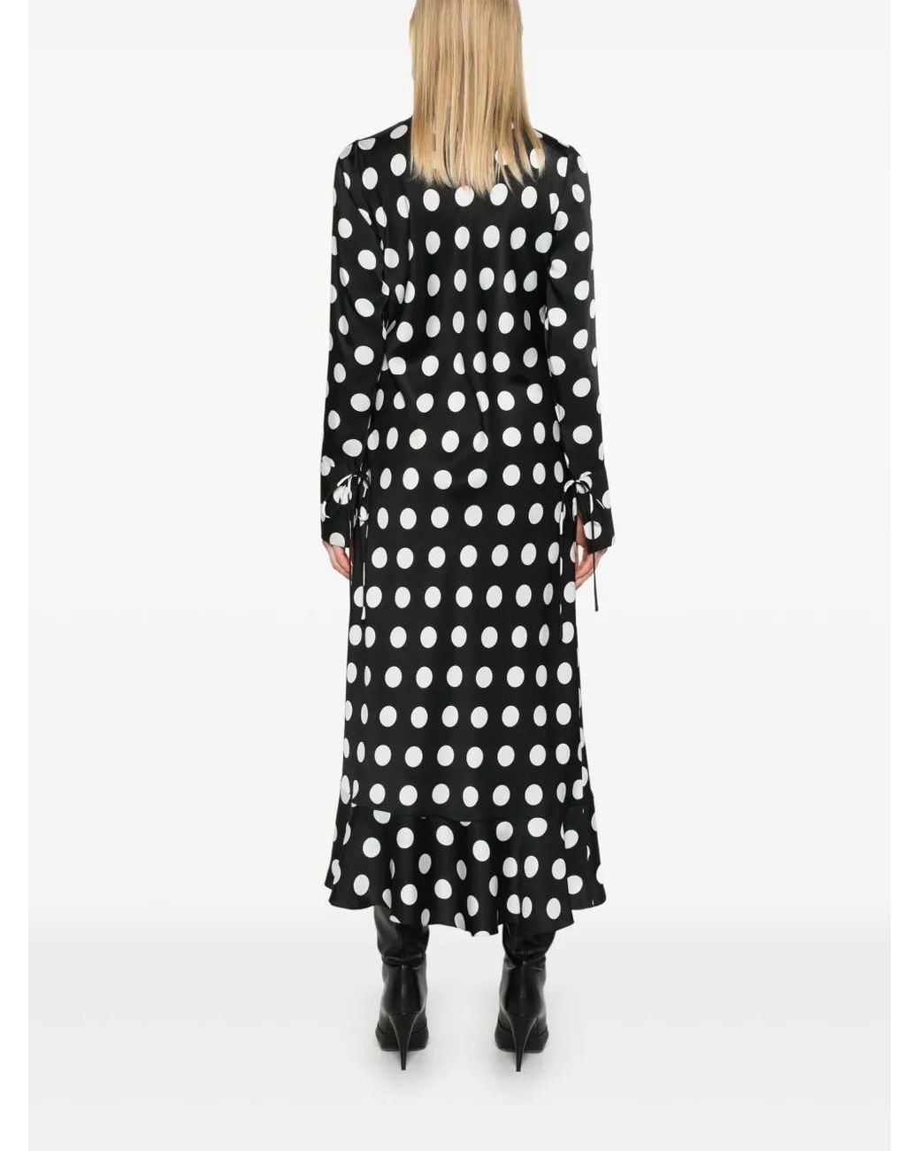 Parlor White Polka-Dot Maxi Dress