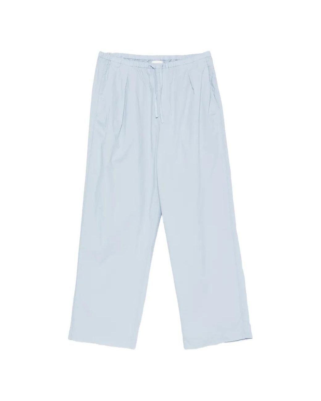Closed Blue Drawstring-Waist Trousers