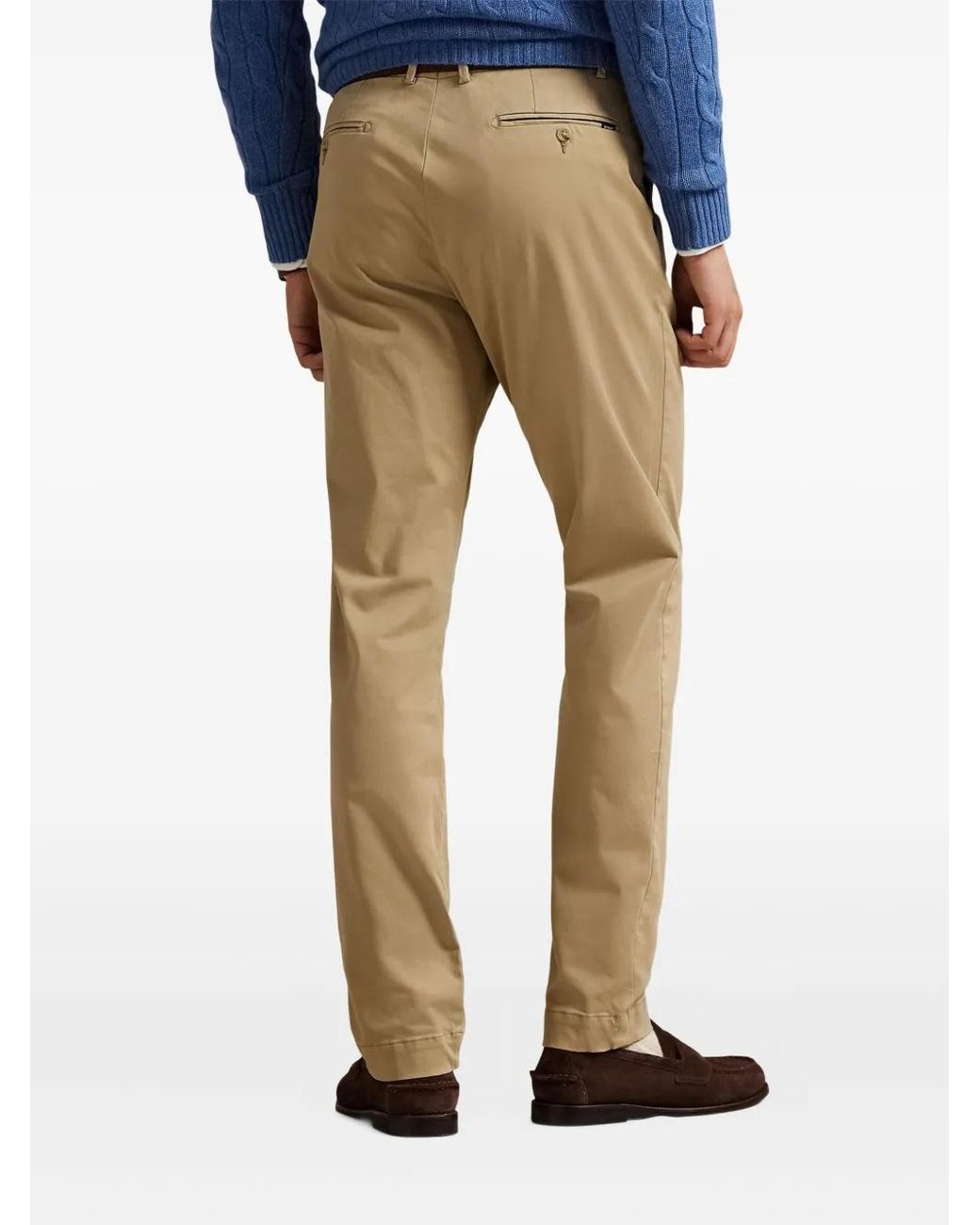 Polo Ralph Lauren Natural Flat Front Trousers for men