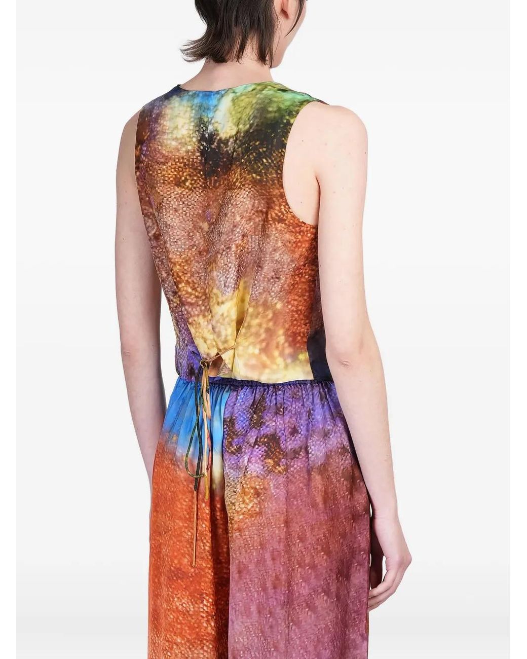 Yavi Top Met Abstracte Print in het Pink