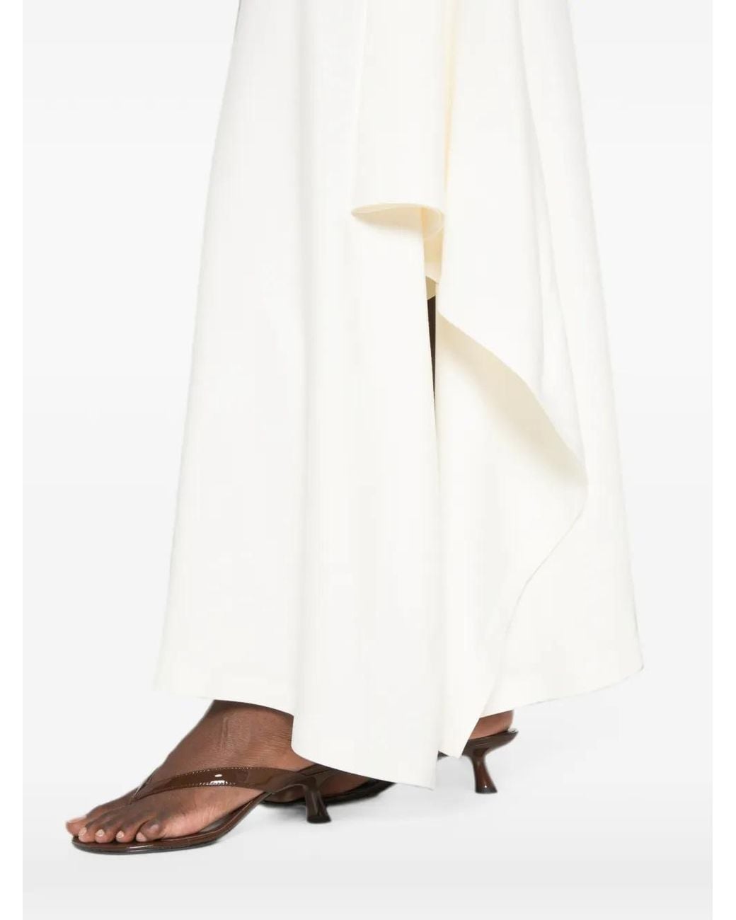 Coperni White Jupe Drapée Zero Waste À Design Asymétrique