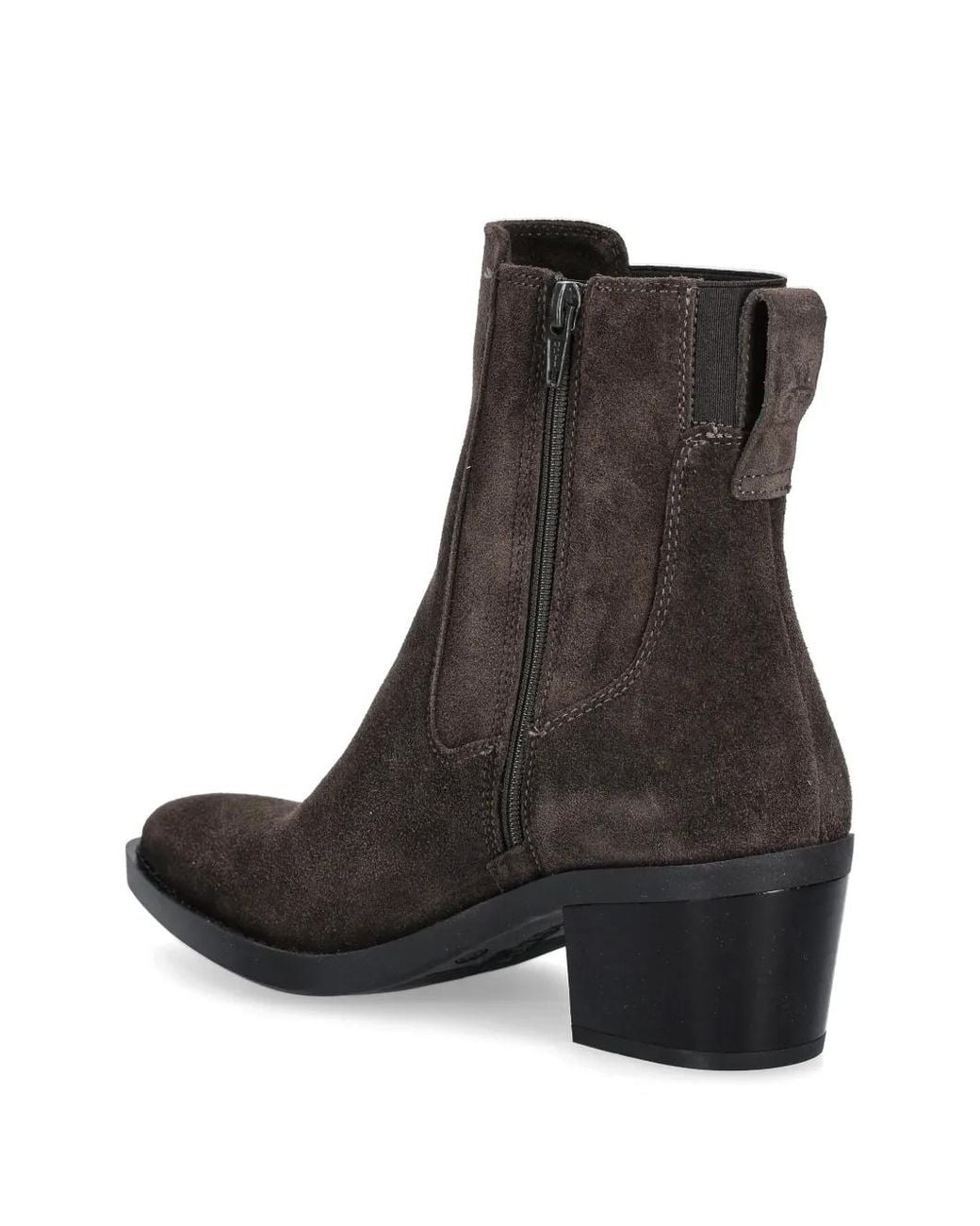 Marc O' Polo Black Luna Suede Pointed-Toe Ankle Boots