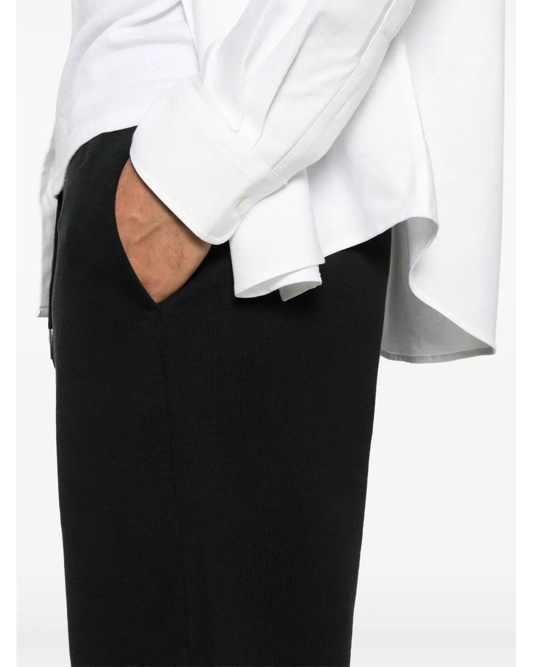 AMI Black Ami De Coeur-Motif Track Pants