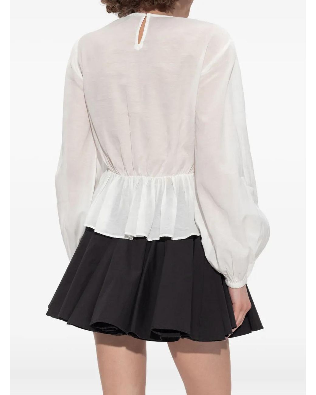 Top Con Volantes Y Panel Fruncido AllSaints de color White