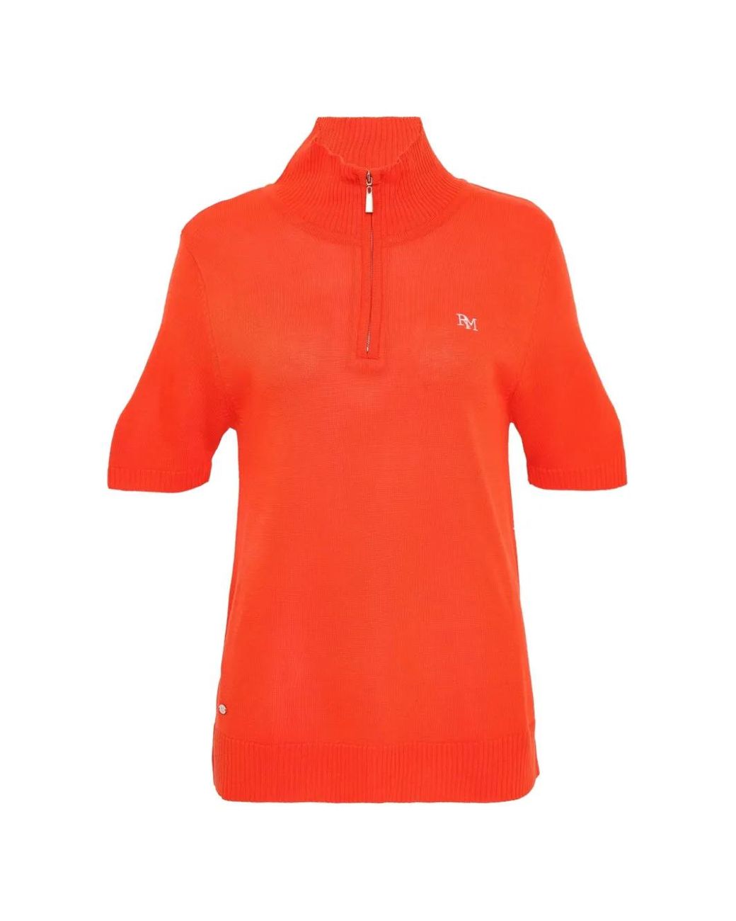 Rally Movement Red Half-Zip Short-Sleeve Polo Top